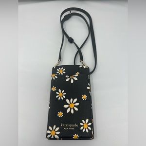 Kate Spade Women’s Spencer Daisy Dots Floral Black Slim Phone Case Crossbody